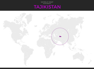 Republic of Tajikistan Location Map