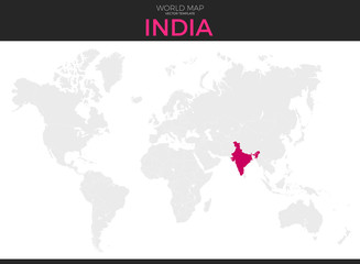 Republic of India Location Map