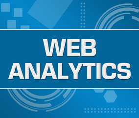 Web Analytics Abstract Blue Background Square 