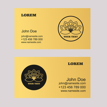 Lotus Logo,Vector Logo Template.Business card.