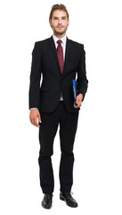 Handsome businessman full length portrait