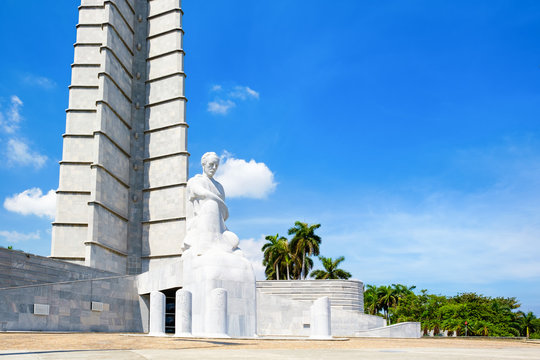 Jose Marti monument and tower at the Revolution Square in Havana