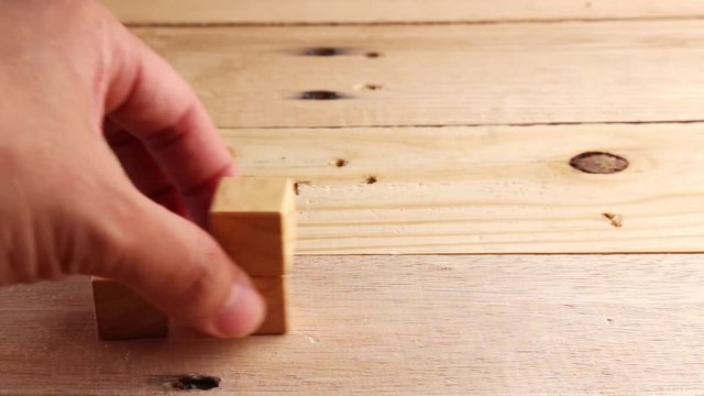 wood block arrange stack