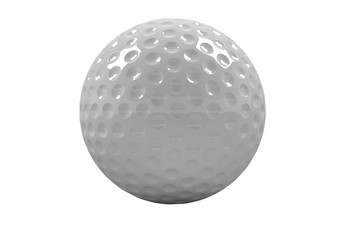 View of a white golf ball