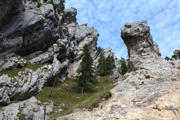 Steig im Felsgestein bei Schwangau