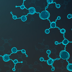 Futuristic dna, abstract molecule