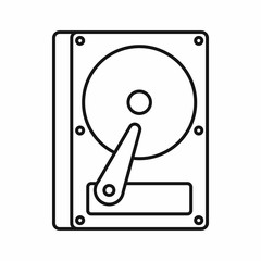 HDD icon, outline style