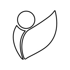 Person concept represented by abstract Pictogram icon over flat and isolated background