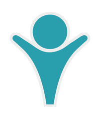 Person concept represented by abstract Pictogram icon over flat and isolated background