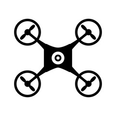 Drone concept represented by robot  icon over flat and isolated background