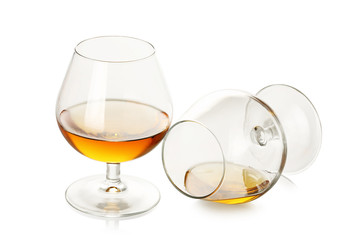 glasses of cognac