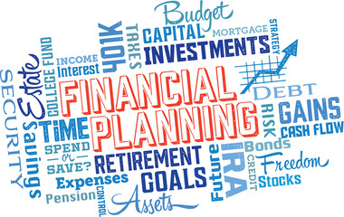 Fototapeta premium Financial Planning Word Cloud
