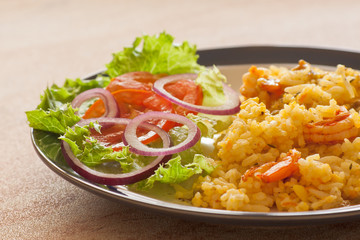 Stir Shrimp Pumpkin Rice
