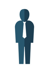 Person concept represented by businessman with necktie icon over flat and isolated background