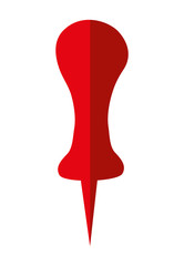 GPS location concept represented by pin  icon over flat and isolated background