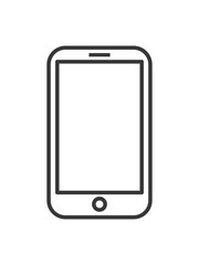 Gadget and technology concept represented by smartphone icon over flat and isolated background