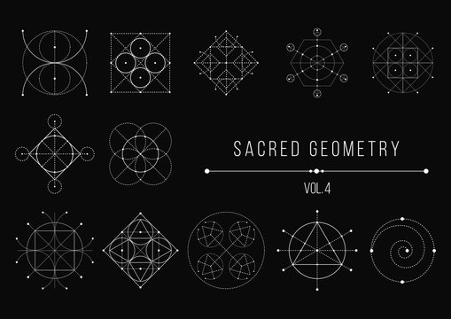 Sacred Geometry Bundle. Vector Illustration