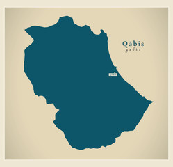 Modern Map - Qabis TN