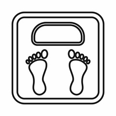 Weight scale icon, outline style