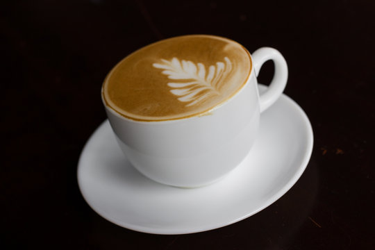 Cup of art latte.