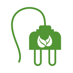 Plug icon. Save energy design. Vector graphic 