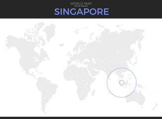 Fototapeta na wymiar Republic of Singapore Location Map