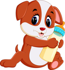 illustration of cute dog cartoon