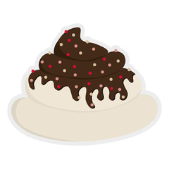 Flavour cream icon. Bakery design. Vector graphic