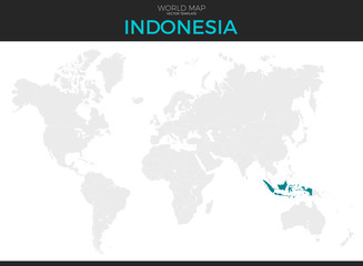 Fototapeta na wymiar Indonesia Location Map