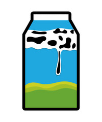 Milk beverage. Drink design. Vector graphic
