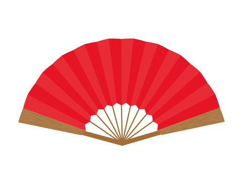 Females Fan  Icon. Japan Culture. Vector Graphic