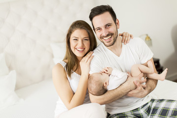 Family in the bedroom