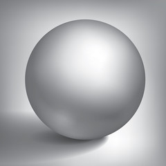Vector volume sphere, glossy metal ball, surround the object for you project design