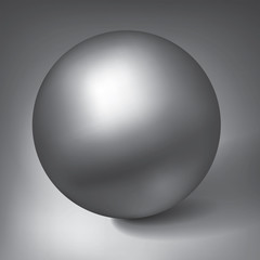 Vector volume sphere, glossy metal ball, surround the object for you project design