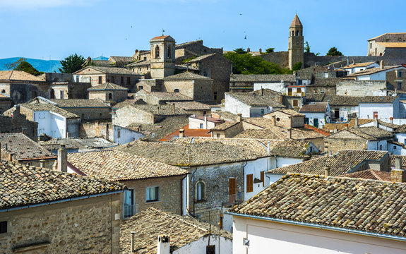 Panorama of Bovino, one of the most beautiful villages in Italy. Puglia - Italy