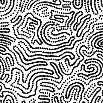 Vector geometric seamless pattern. Repeating abstract dots © softulka
