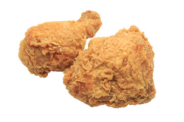 Fried chicken isolated on white background