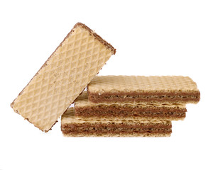 Wafers isolated on a white background