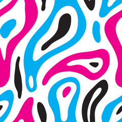 Universal seamless abstract pattern doodle geometric lines in re