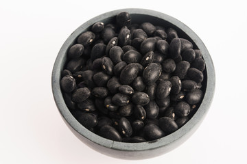black bean on white background