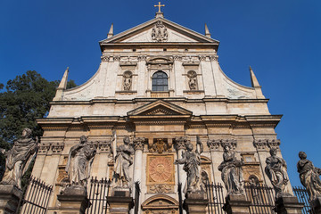 Fototapeta na wymiar Saints Peter and Paul Church in Krakow