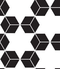 Vector seamless pattern. Modern stylish line, hexagon geometric