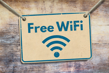 free WiFi sign