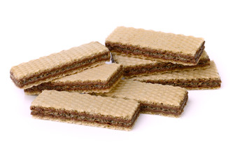 Wafers isolated on a white background
