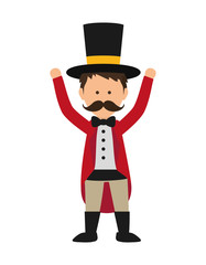 Avatar man icon. Circus and carnival design. Vector graphic