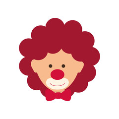 clown icon. Circus and carnival design. Vector graphic