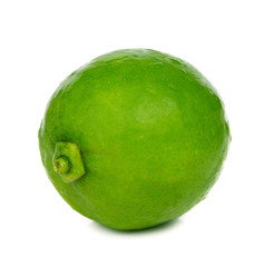lime fruit isolated closeup on white background