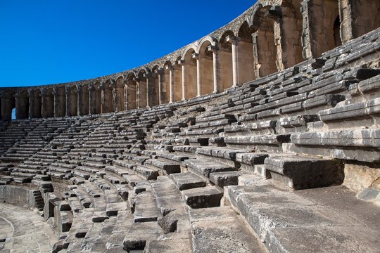 Dilapidated steps of amphitheater