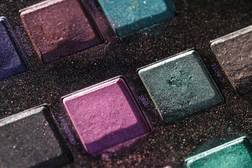 eyeshadows close up macro