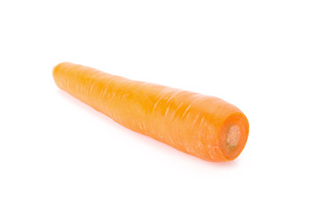 Fresh and sweet carrot isolated on white background
